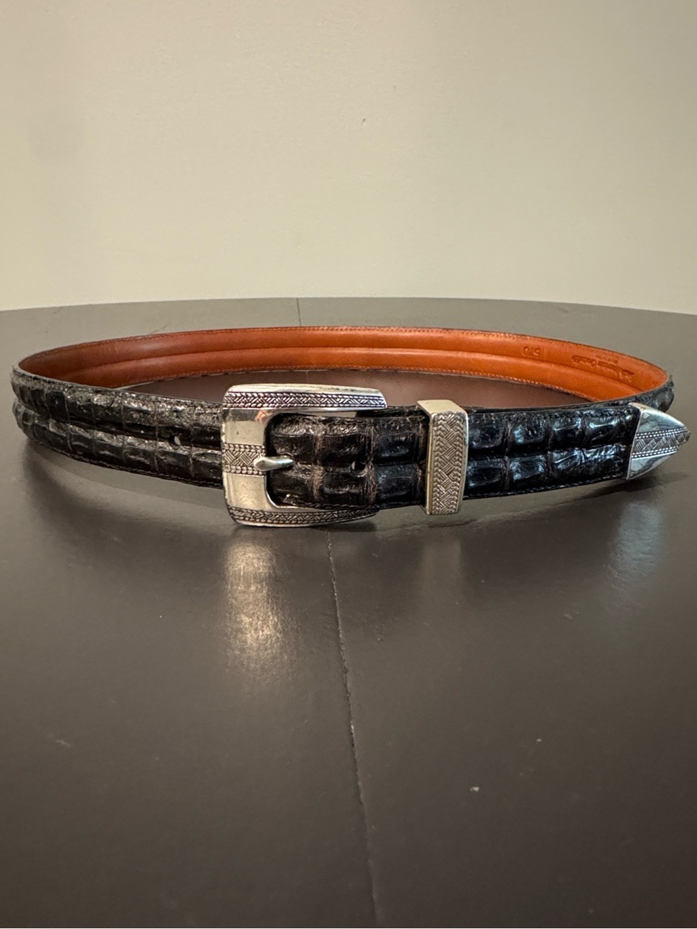 Torino South American Crocodile Belt